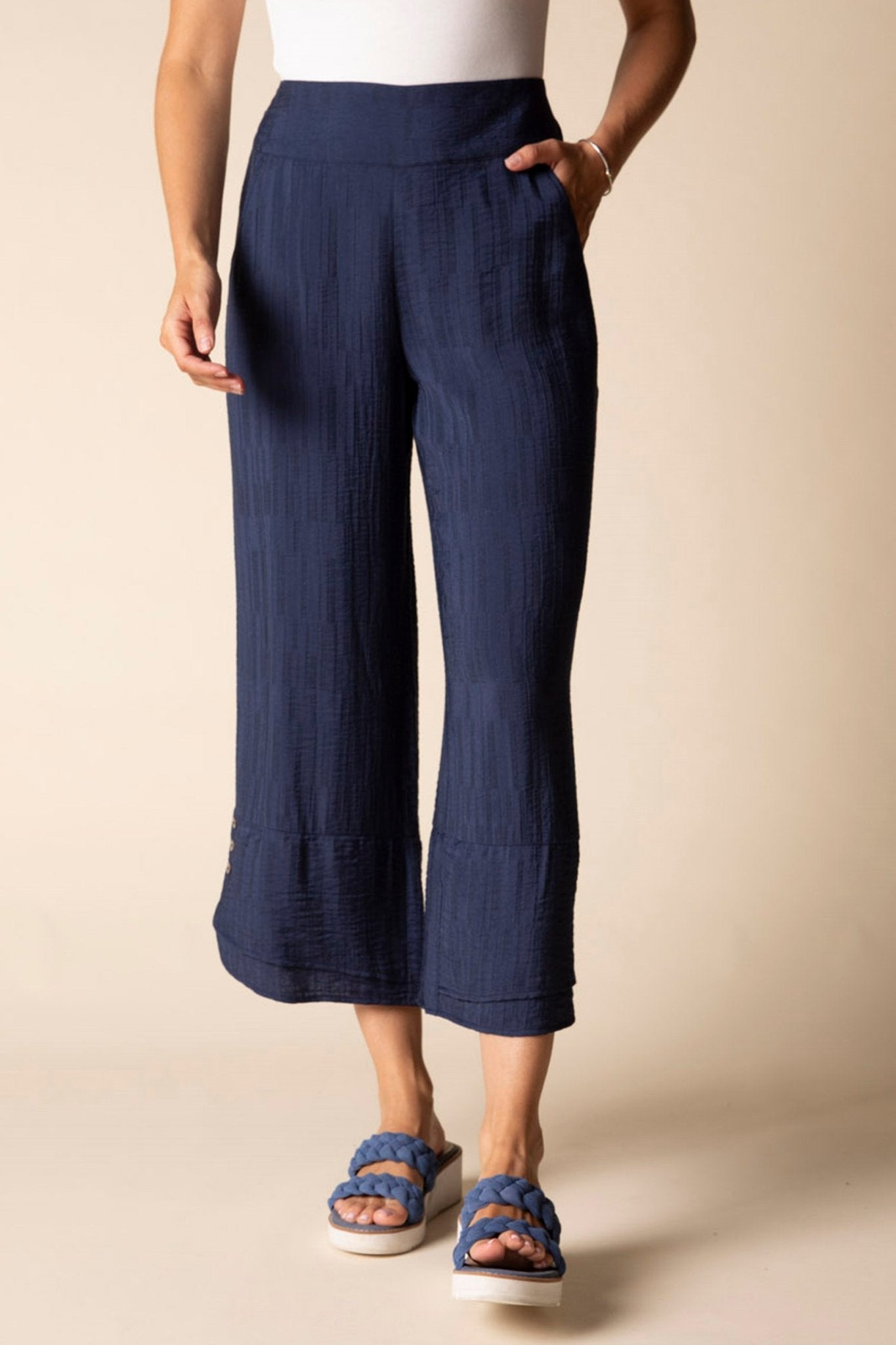 Whisper Jacquard Rayon Crop Pant - Habitat - 194451687993 - Sugar River Shoppe - 