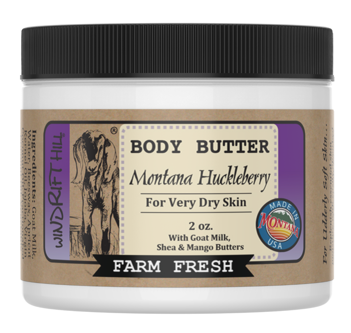 Montana Huckleberry | Goat Milk Body Butter | 2oz. - Sugar River Shoppe