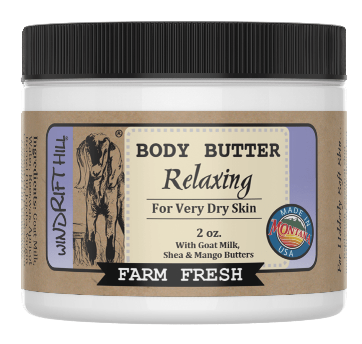 Relaxing | Goat Milk Body Butter | 2oz. Travel Size - Sugar River Shoppe