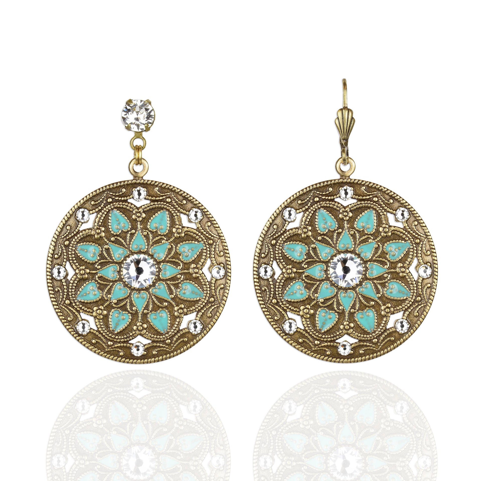 Samira Crystal Earrings: Leverback - Sugar River Shoppe