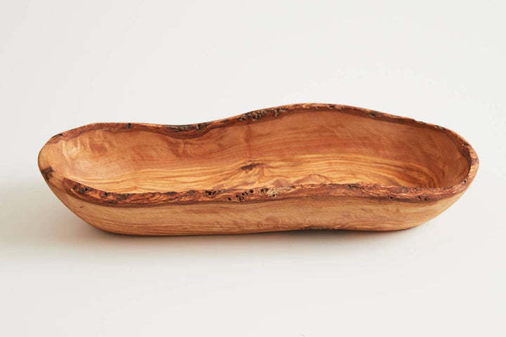 Italian Olivewood Boat Bowl - Live Edge - Sugar River Shoppe