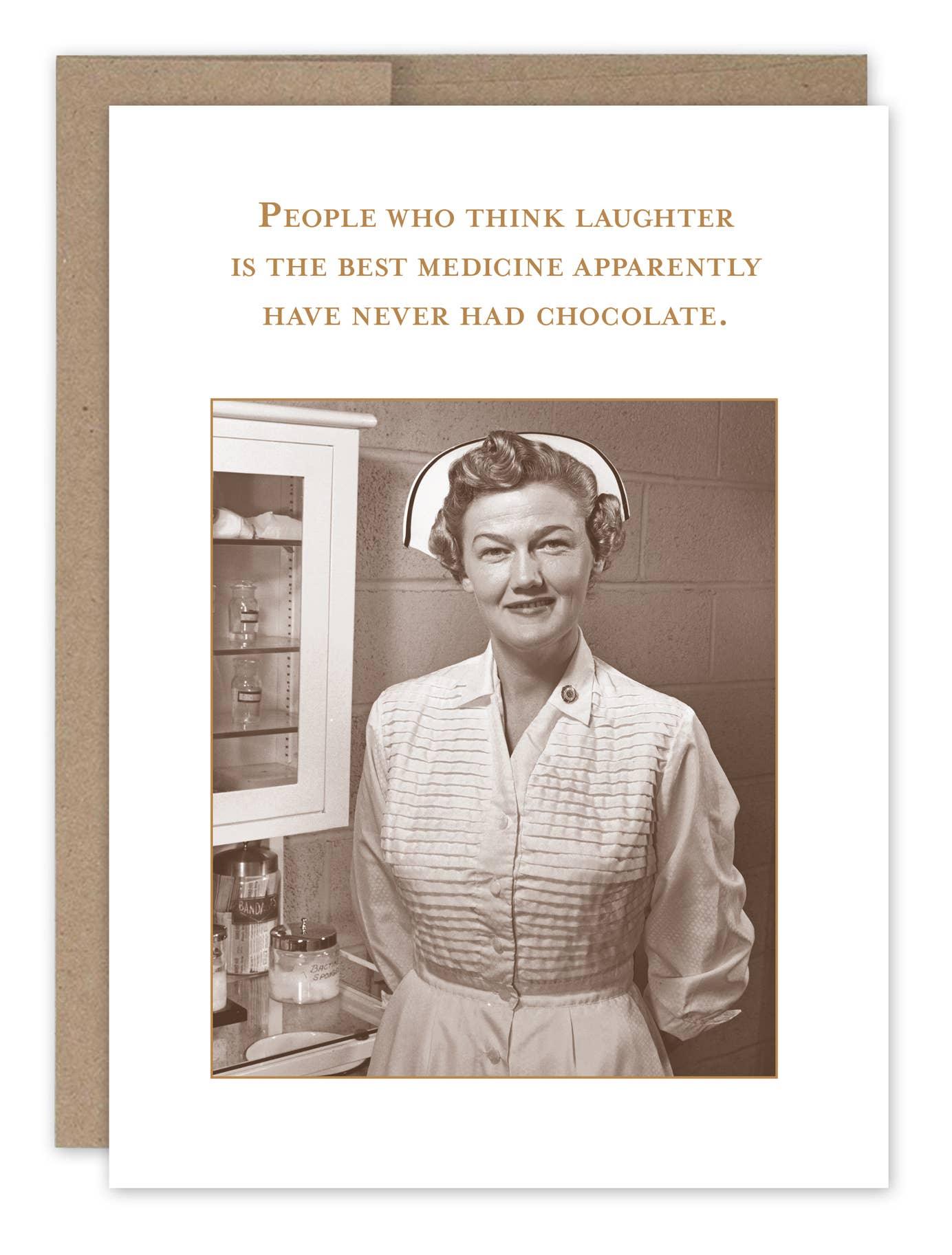 Laughter Best Medicine Get Well Card - Sugar River Shoppe