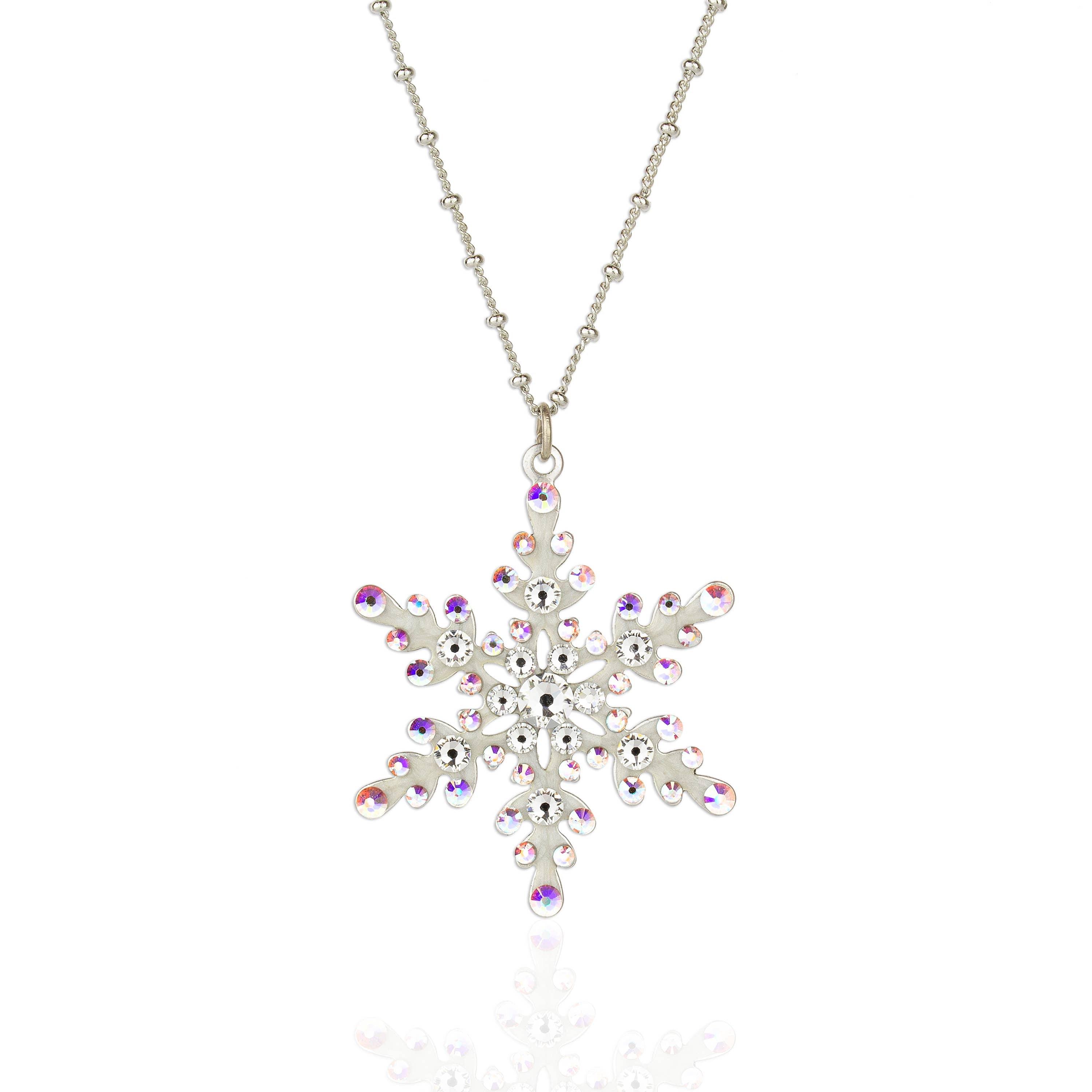 Flykra Crystal Snowflake Necklace - Sugar River Shoppe