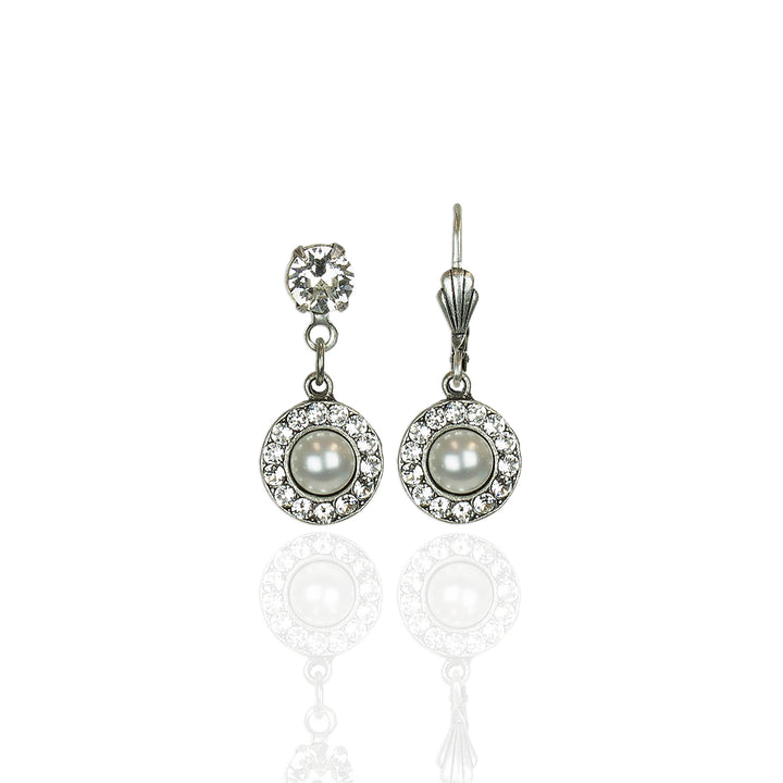 Priscilla Crystal Earrings: Leverback - Sugar River Shoppe