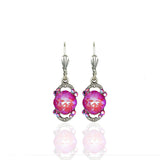 Eva Crystal Earrings: Royal Red DeLite / Leverback - Anne Koplik Designs, Inc. - 555578 - Sugar River Shoppe - 