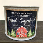 Heritage Farmhouse Christmas 16 oz Tin 100% Soy Wax Candle: Merry & Bright - Sugar River Shoppe