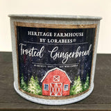 Heritage Farmhouse Christmas 16 oz Tin 100% Soy Wax Candle: Merry & Bright - Sugar River Shoppe