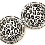 Snow Leopard Print Magnet Button Pin Set - Sugar River Shoppe