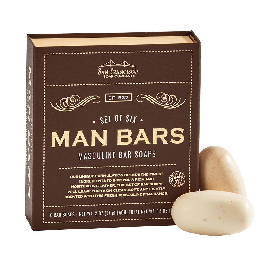 Man Bar 6pc Gift Set - San Francisco Soap / Man Bar Soap - 722030287359 - Sugar River Shoppe - 