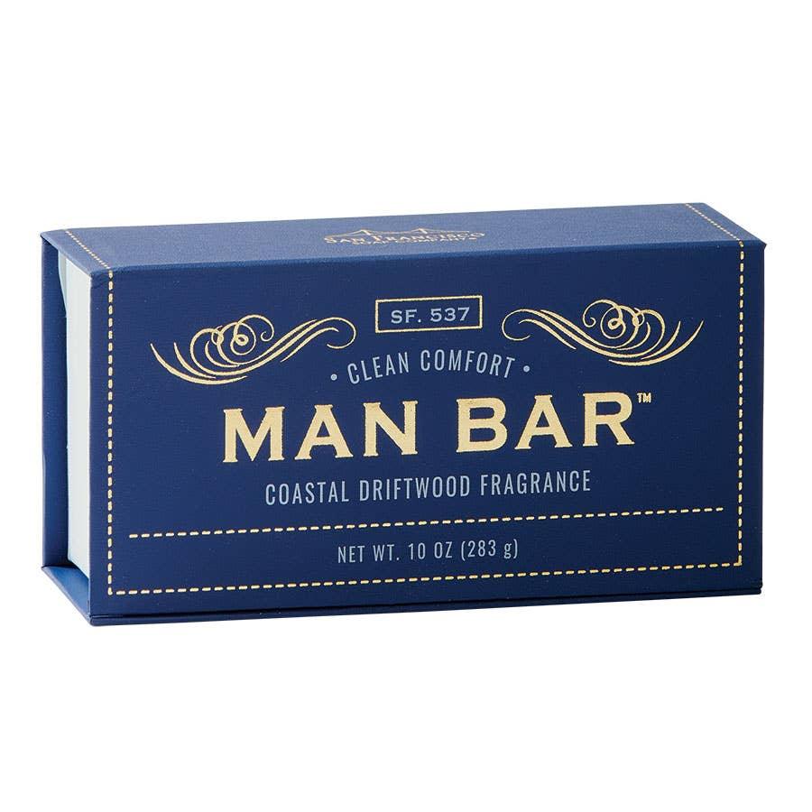 Man Bar Collection — 10 oz Bar Soap, Natural Hydrating Care - San Francisco Soap / Man Bar Soap - 722030239006 - Sugar River Shoppe - 