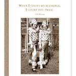 I Count You Twice Thank You Card - Sugar River Shoppe
