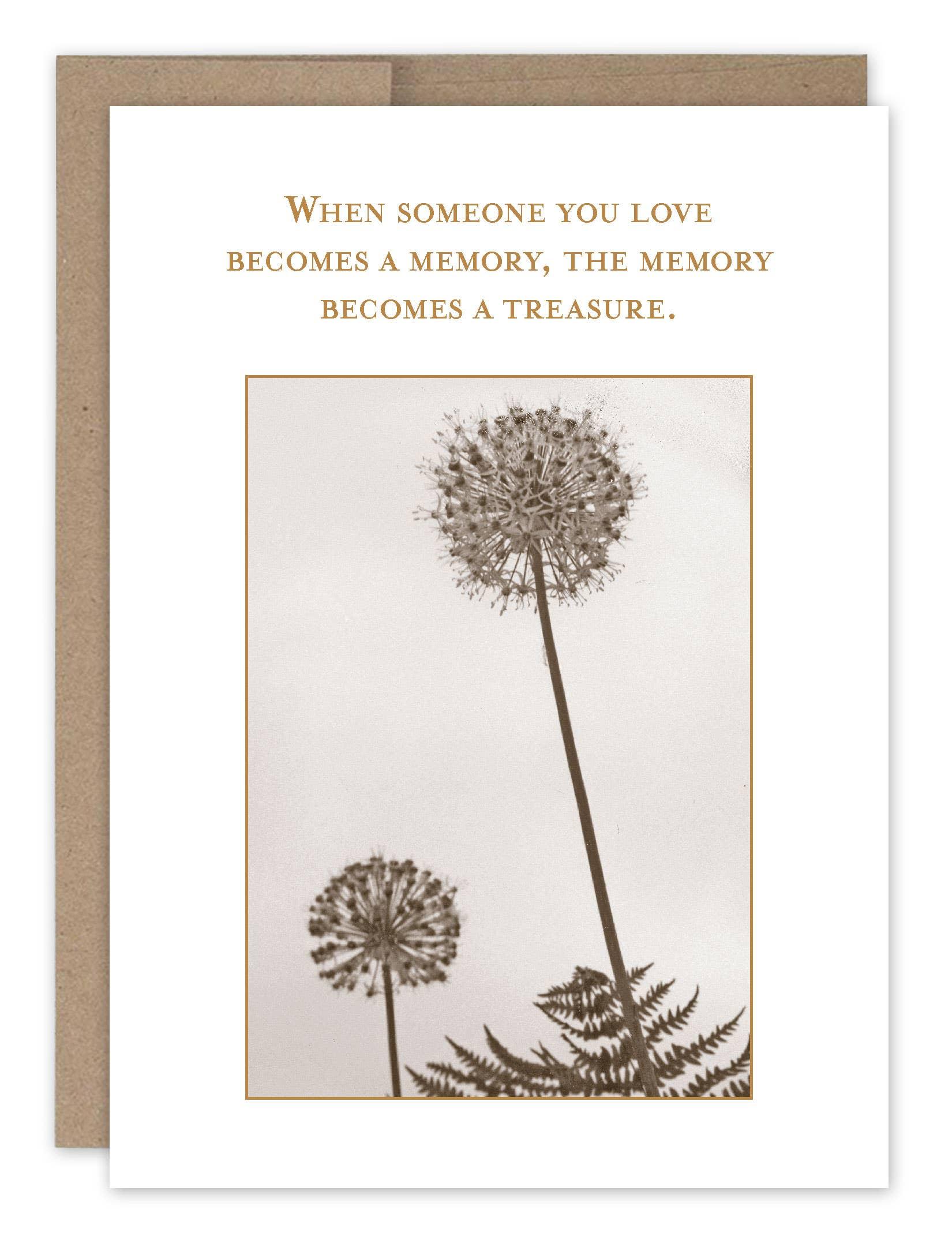 Memory Treasure Sympathy Card - Sugar River Shoppe