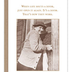 When Life Shuts A Door What A Hoot Card - Sugar River Shoppe