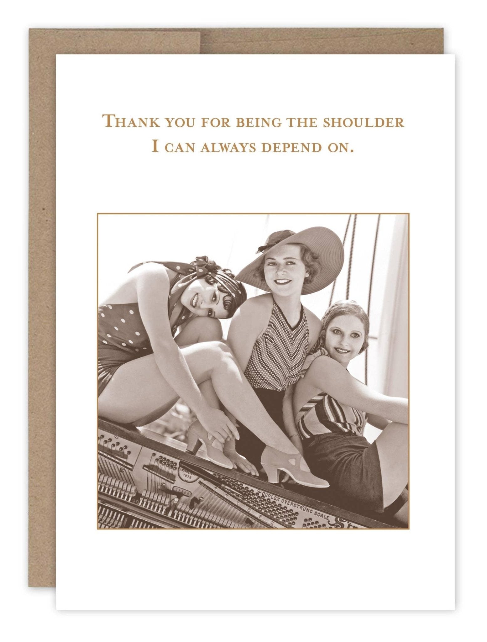 Shoulder Always Depend On Friendship Card - Shannon Martin Design - 810098927260 - Sugar River Shoppe - 