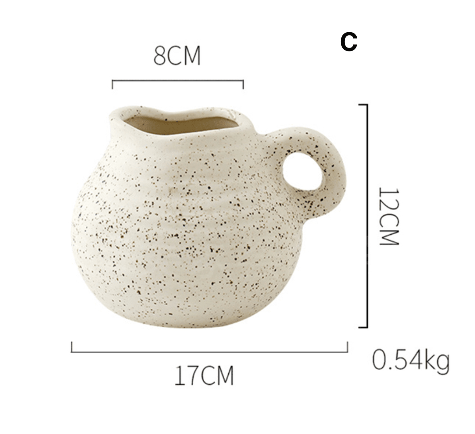 Simple Style Ceramic Flower Vase: C - Homerely - 111111113272 - Sugar River Shoppe - 