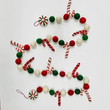 Christmas Decor Garland - Candy Cane - Sugar River Shoppe