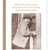 When Life Shuts A Door What A Hoot Card - Shannon Martin Design - 810098927420 - Sugar River Shoppe - 
