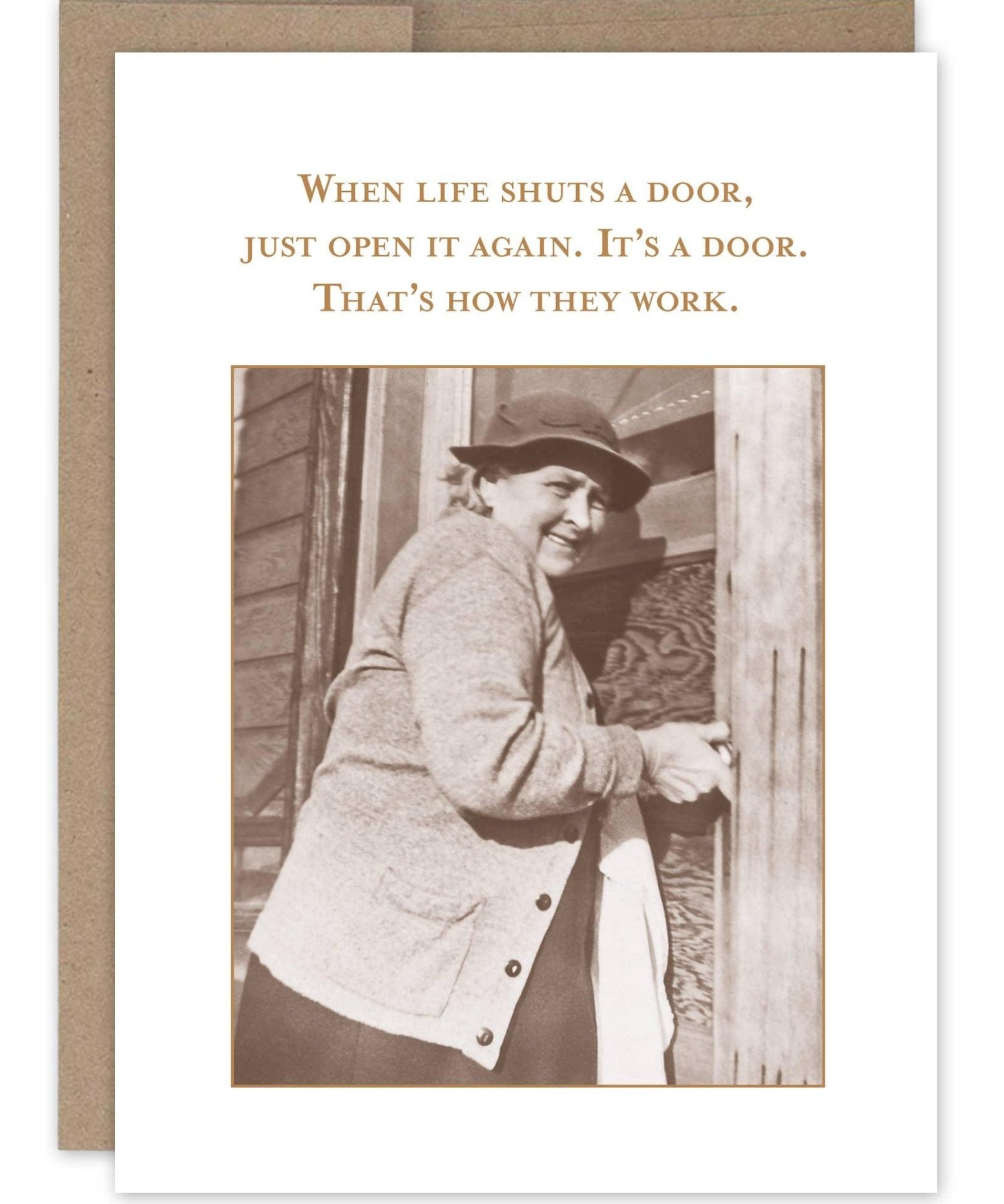 When Life Shuts A Door What A Hoot Card - Shannon Martin Design - 810098927420 - Sugar River Shoppe - 