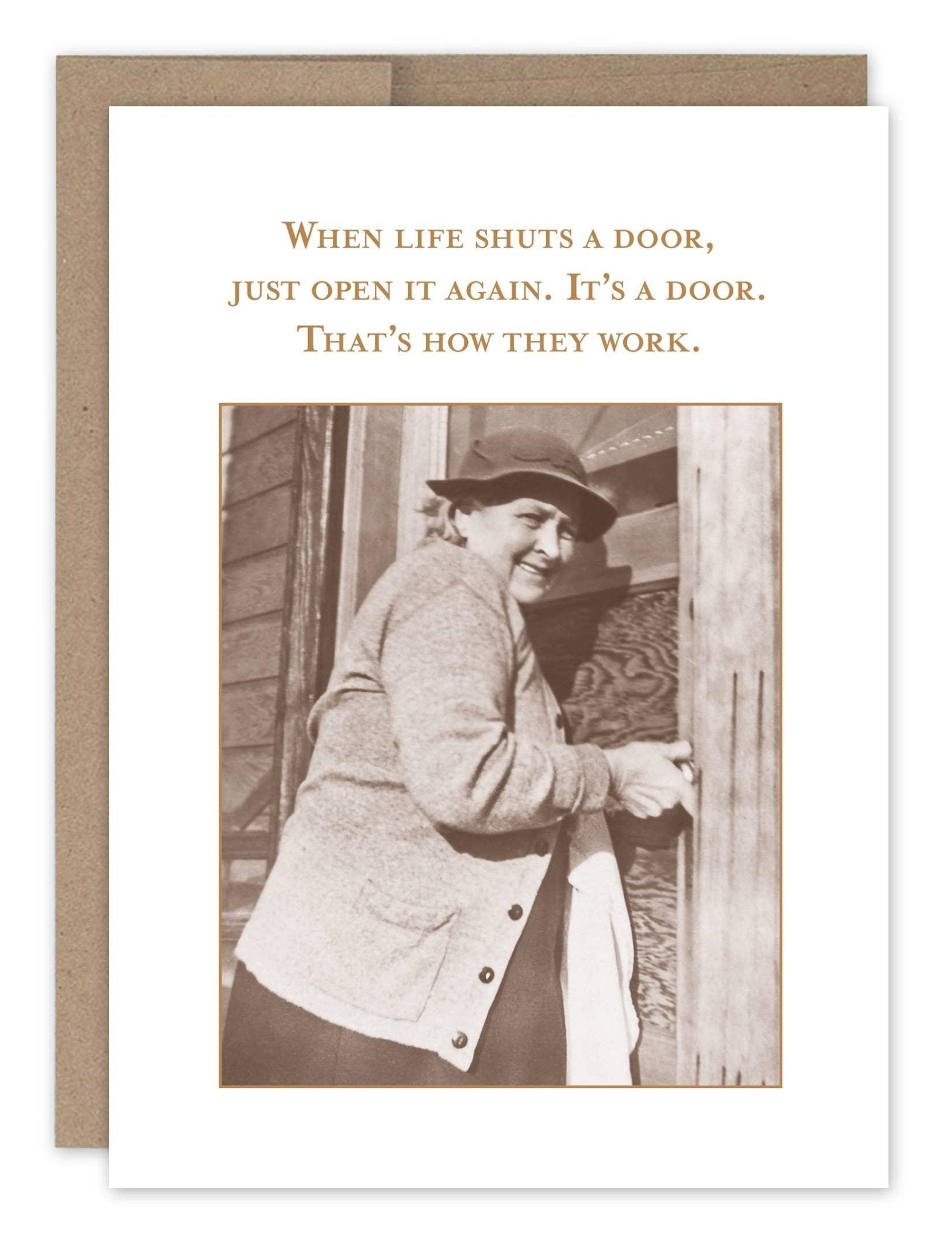 When Life Shuts A Door What A Hoot Card - Shannon Martin Design - 810098927420 - Sugar River Shoppe - 