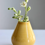 Yellow Ceramic Bud Vase - Sugar River Shoppe
