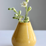 Yellow Ceramic Bud Vase - Sugar River Shoppe